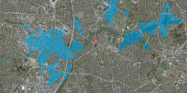 Oversvømmelsesrisiko fra vandløb på Marbjergvej 9, 2700 Brønshøj