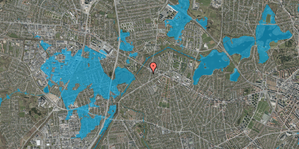 Oversvømmelsesrisiko fra vandløb på Marbjergvej 10, 1. , 2700 Brønshøj