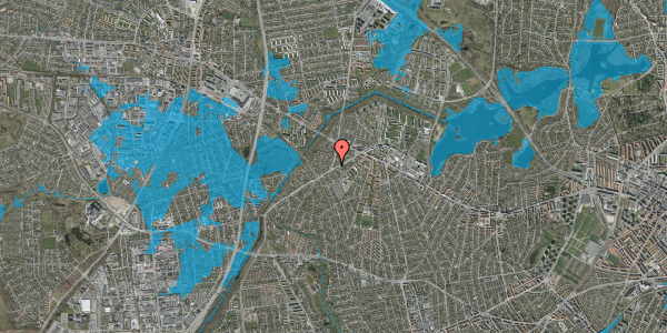 Oversvømmelsesrisiko fra vandløb på Marbjergvej 21, st. th, 2700 Brønshøj