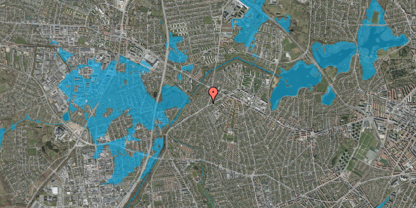 Oversvømmelsesrisiko fra vandløb på Marbjergvej 24, 2700 Brønshøj
