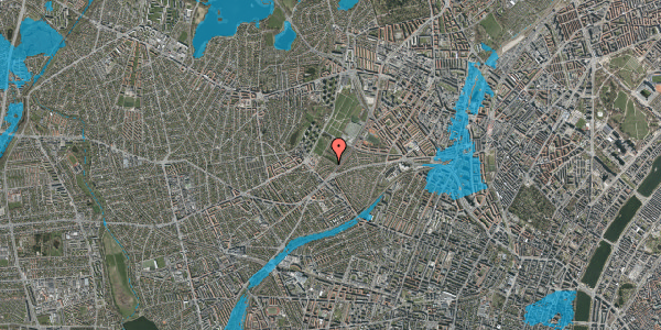 Oversvømmelsesrisiko fra vandløb på Markvej 1, 2400 København NV
