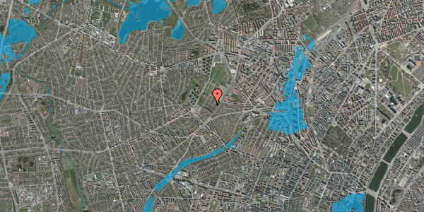 Oversvømmelsesrisiko fra vandløb på Markvej 13, 2400 København NV