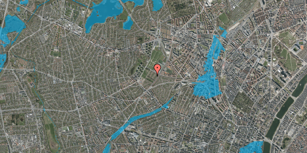 Oversvømmelsesrisiko fra vandløb på Markvej 23, 2400 København NV