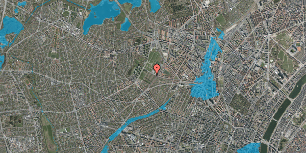 Oversvømmelsesrisiko fra vandløb på Markvej 42, 2400 København NV