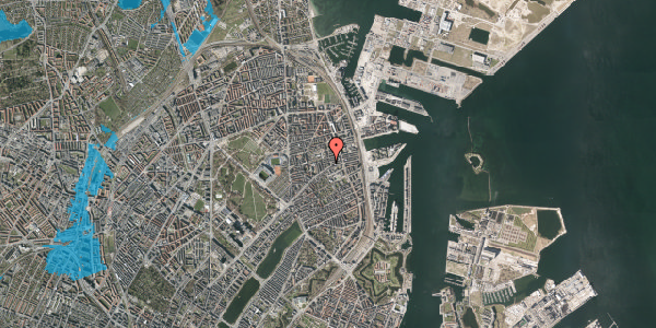 Oversvømmelsesrisiko fra vandløb på Marstalsgade 8, 3. tv, 2100 København Ø