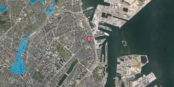 Oversvømmelsesrisiko fra vandløb på Marstalsgade 14, 4. tv, 2100 København Ø