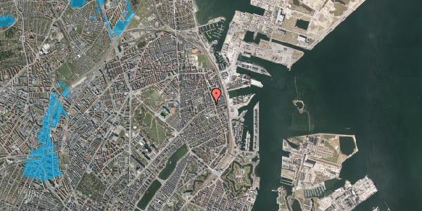 Oversvømmelsesrisiko fra vandløb på Marstalsgade 20, 4. tv, 2100 København Ø