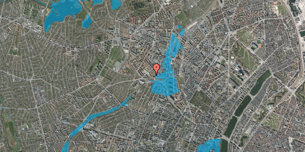 Oversvømmelsesrisiko fra vandløb på Mejsevænget 2, st. th, 2400 København NV