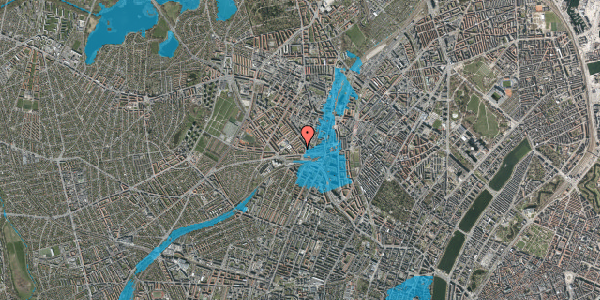 Oversvømmelsesrisiko fra vandløb på Mejsevænget 8, st. th, 2400 København NV