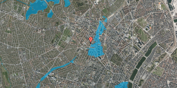 Oversvømmelsesrisiko fra vandløb på Mejsevænget 9, 3. tv, 2400 København NV