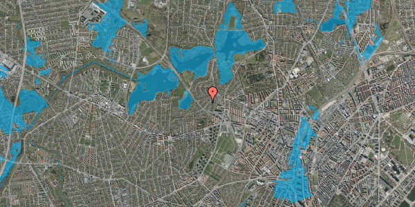 Oversvømmelsesrisiko fra vandløb på Mellemvangen 14, 2700 Brønshøj