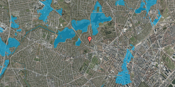 Oversvømmelsesrisiko fra vandløb på Mellemvangen 16, 2700 Brønshøj