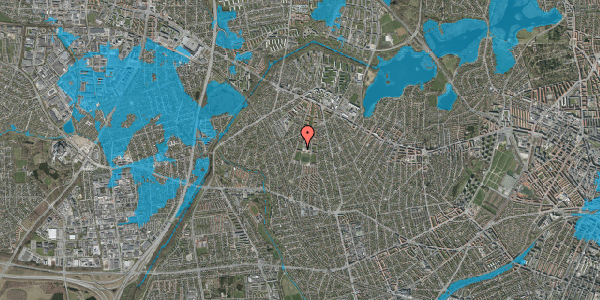 Oversvømmelsesrisiko fra vandløb på Merløsevej 21, 2. th, 2700 Brønshøj