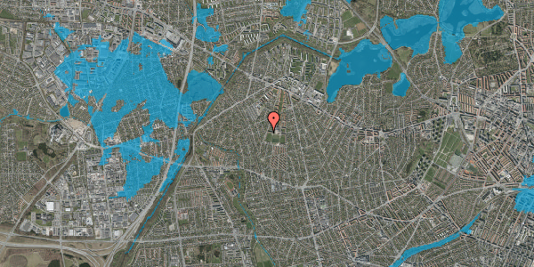 Oversvømmelsesrisiko fra vandløb på Merløsevej 27, 2. tv, 2700 Brønshøj