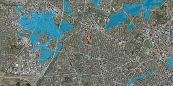 Oversvømmelsesrisiko fra vandløb på Merløsevej 39A, 2. tv, 2700 Brønshøj