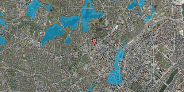 Oversvømmelsesrisiko fra vandløb på Mesterstien 6, 1. th, 2400 København NV
