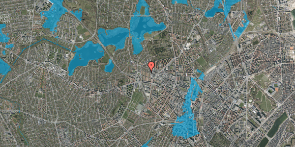 Oversvømmelsesrisiko fra vandløb på Mesterstien 11, st. th, 2400 København NV