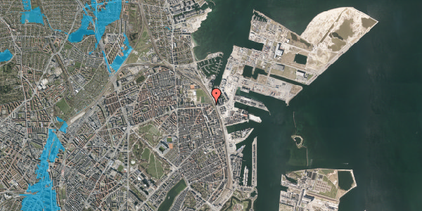 Oversvømmelsesrisiko fra vandløb på Middelfartgade 18, 5. mf, 2100 København Ø
