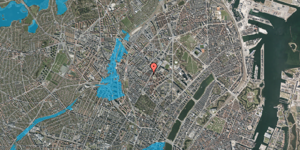 Oversvømmelsesrisiko fra vandløb på Mimersgade 2, 3. th, 2200 København N