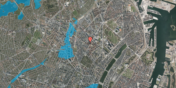 Oversvømmelsesrisiko fra vandløb på Mimersgade 9, 2. th, 2200 København N