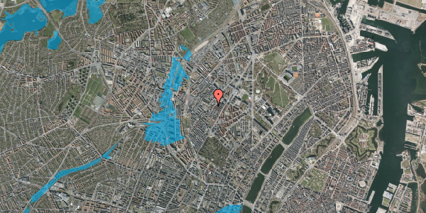 Oversvømmelsesrisiko fra vandløb på Mimersgade 21, 4. tv, 2200 København N