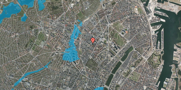 Oversvømmelsesrisiko fra vandløb på Mimersgade 29, 3. tv, 2200 København N