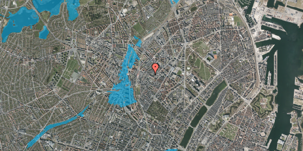 Oversvømmelsesrisiko fra vandløb på Mimersgade 36, 1. th, 2200 København N