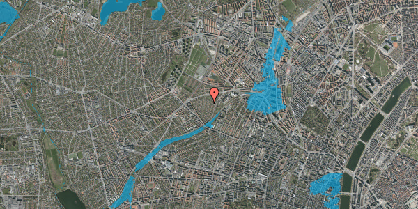 Oversvømmelsesrisiko fra vandløb på Mirabellevej 1, 2400 København NV