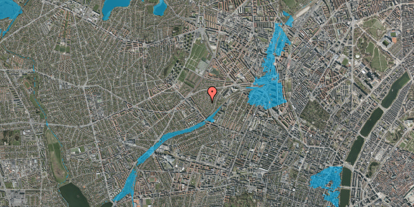 Oversvømmelsesrisiko fra vandløb på Mirabellevej 12, 2400 København NV