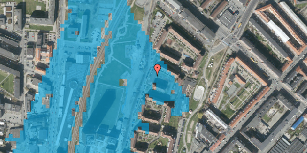 Oversvømmelsesrisiko fra vandløb på Mjølnerparken 54, st. tv, 2200 København N