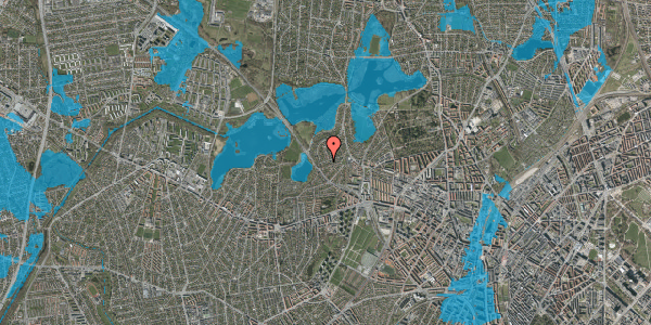 Oversvømmelsesrisiko fra vandløb på Mosebakken 23, 2400 København NV