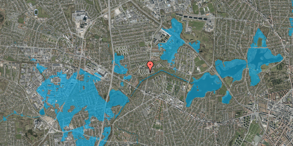 Oversvømmelsesrisiko fra vandløb på Muldager 4, st. th, 2700 Brønshøj