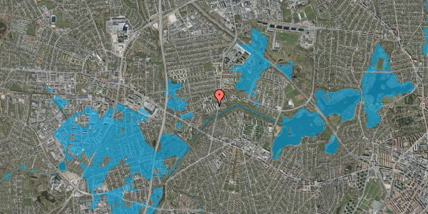 Oversvømmelsesrisiko fra vandløb på Muldager 10, st. tv, 2700 Brønshøj
