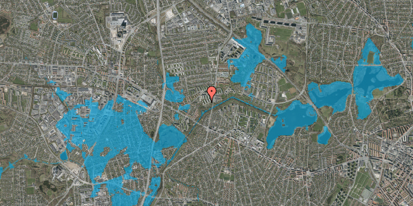 Oversvømmelsesrisiko fra vandløb på Muldager 22, st. tv, 2700 Brønshøj