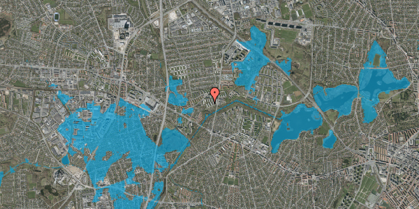 Oversvømmelsesrisiko fra vandløb på Muldager 28, st. tv, 2700 Brønshøj