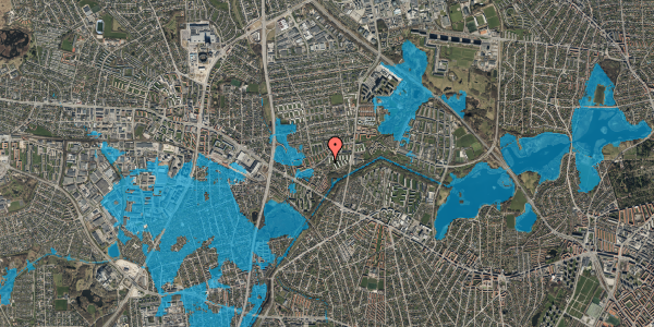 Oversvømmelsesrisiko fra vandløb på Muldager 48B, 1. th, 2700 Brønshøj