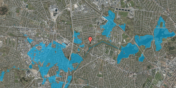 Oversvømmelsesrisiko fra vandløb på Muldager 54A, 2700 Brønshøj
