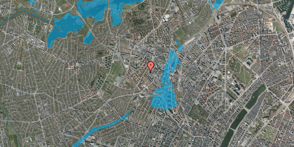Oversvømmelsesrisiko fra vandløb på Musvågevej 24, 1. 106, 2400 København NV