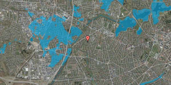Oversvømmelsesrisiko fra vandløb på Møllebakken 11, 2700 Brønshøj
