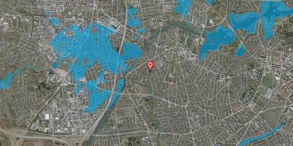 Oversvømmelsesrisiko fra vandløb på Møllebakken 12, 2700 Brønshøj