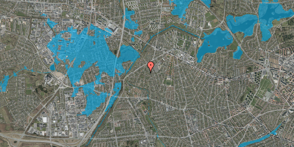 Oversvømmelsesrisiko fra vandløb på Møllebakken 13, 2700 Brønshøj