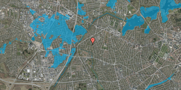 Oversvømmelsesrisiko fra vandløb på Møllebakken 21, 2700 Brønshøj