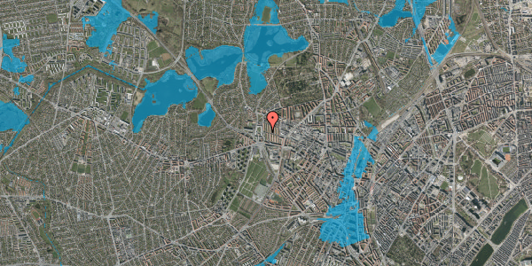 Oversvømmelsesrisiko fra vandløb på Møntmestervej 4A, 1. tv, 2400 København NV