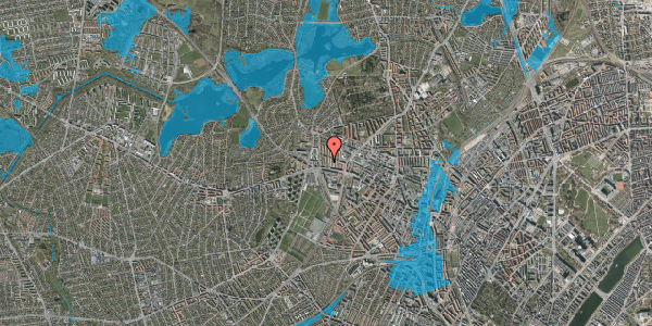 Oversvømmelsesrisiko fra vandløb på Møntmestervej 6F, st. th, 2400 København NV
