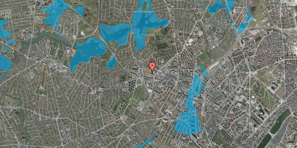 Oversvømmelsesrisiko fra vandløb på Møntmestervej 10C, 2. th, 2400 København NV