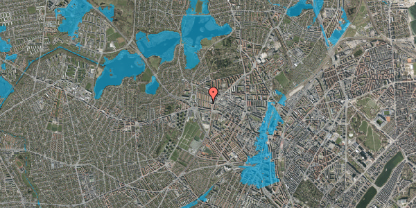 Oversvømmelsesrisiko fra vandløb på Møntmestervej 14C, st. th, 2400 København NV