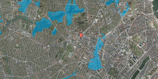 Oversvømmelsesrisiko fra vandløb på Møntmestervej 50, st. tv, 2400 København NV