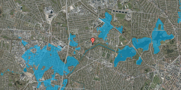 Oversvømmelsesrisiko fra vandløb på Mørkhøjvej 67, 1. th, 2700 Brønshøj