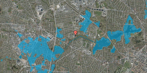 Oversvømmelsesrisiko fra vandløb på Mørkhøjvej 69, 2. tv, 2700 Brønshøj