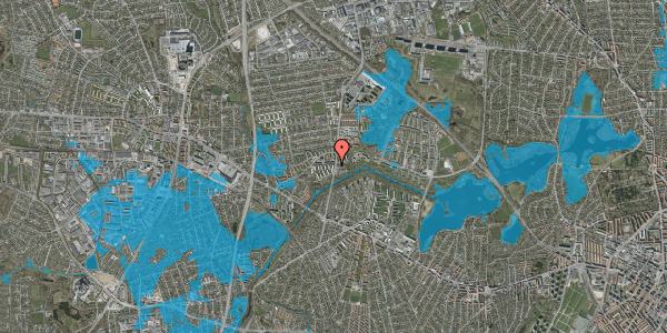 Oversvømmelsesrisiko fra vandløb på Mørkhøjvej 77, 1. th, 2700 Brønshøj